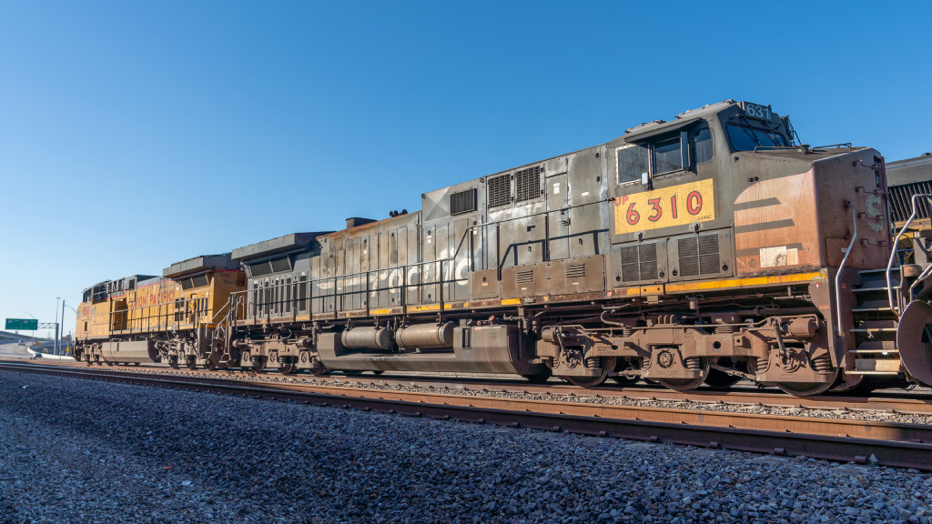 Ex-SP AC4400 Parked Along Hardy Toll Road 3